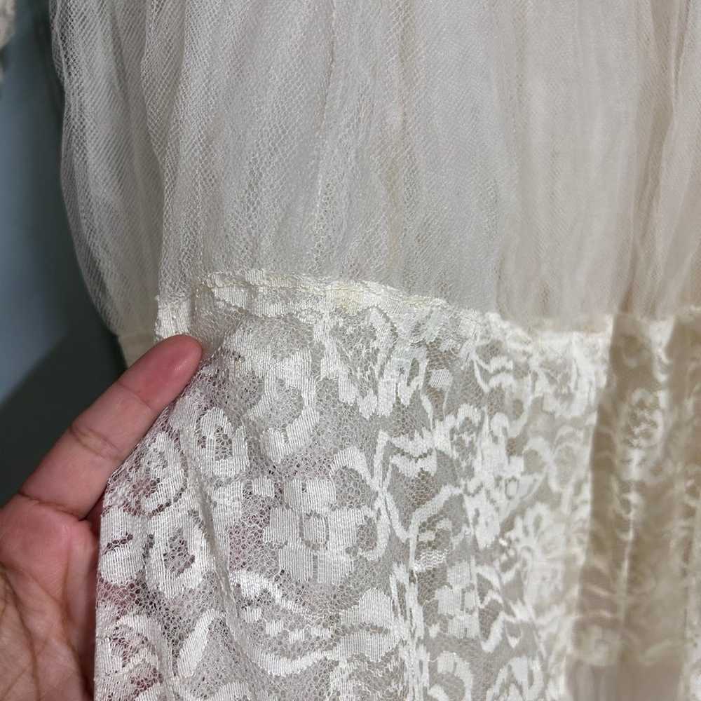 Vintage Tullle Lace Beautiful Romantic off the sh… - image 3