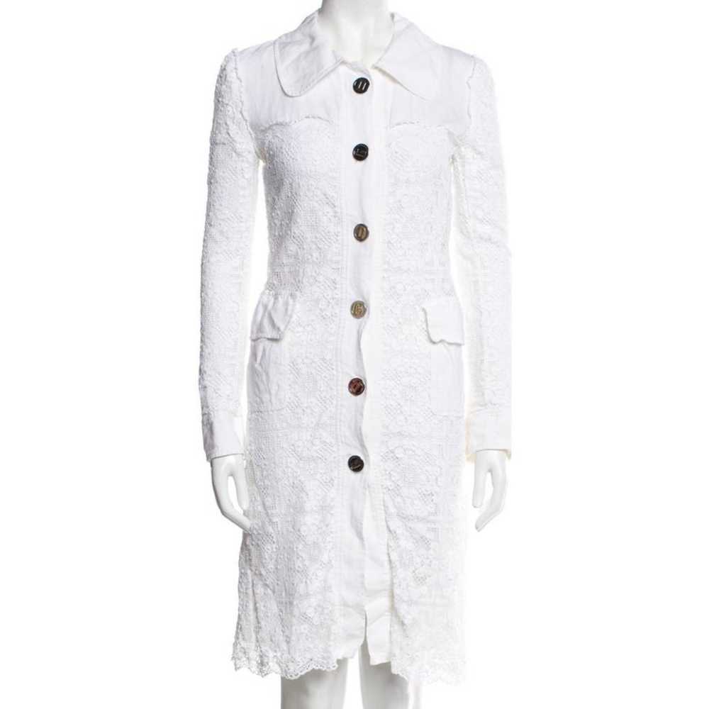 Dolce and Gabbana white lace shirt button closure… - image 1