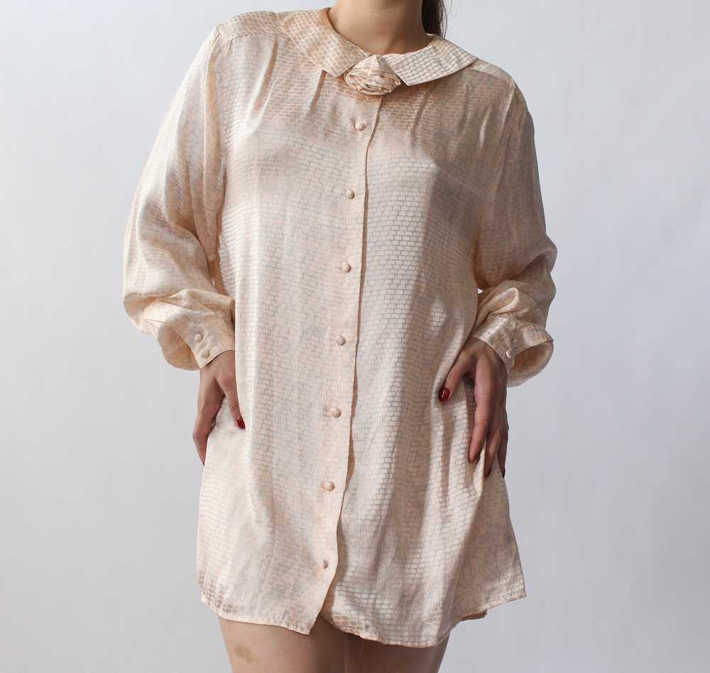 Vintage Peach Silk Tunic - image 2