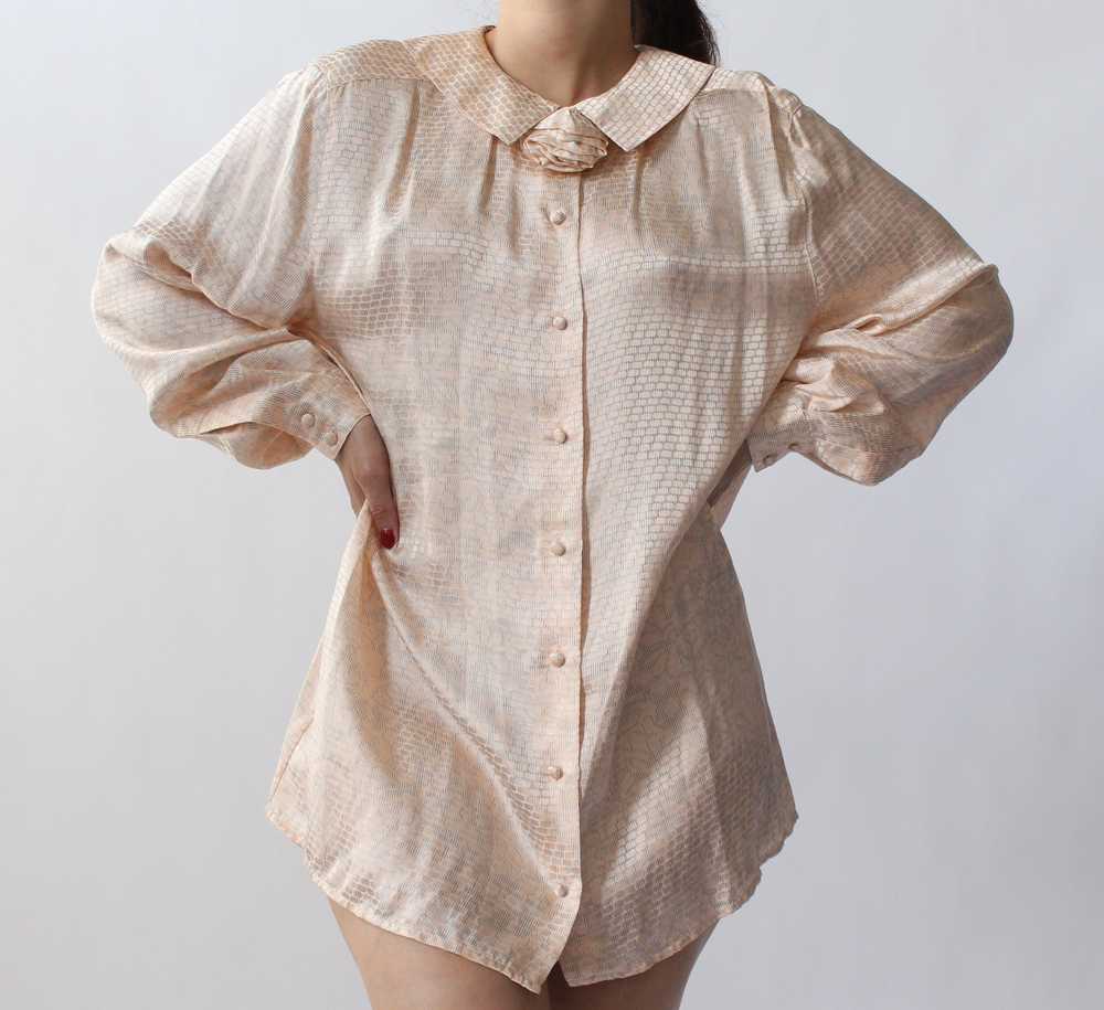 Vintage Peach Silk Tunic - image 6