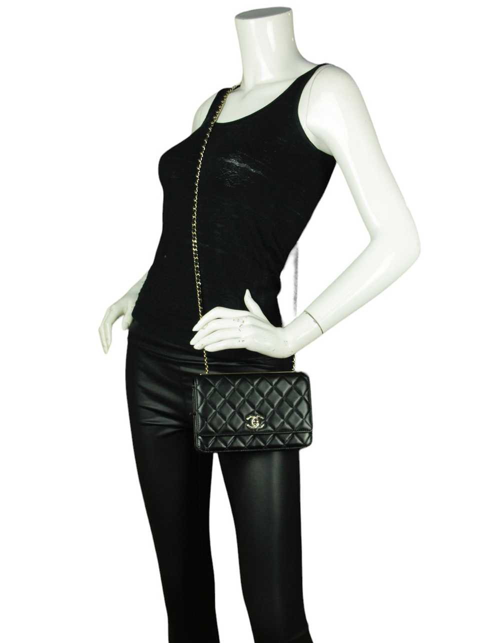 Chanel NEW 2023 Black Quilted Trendy CC WOC Cross… - image 2