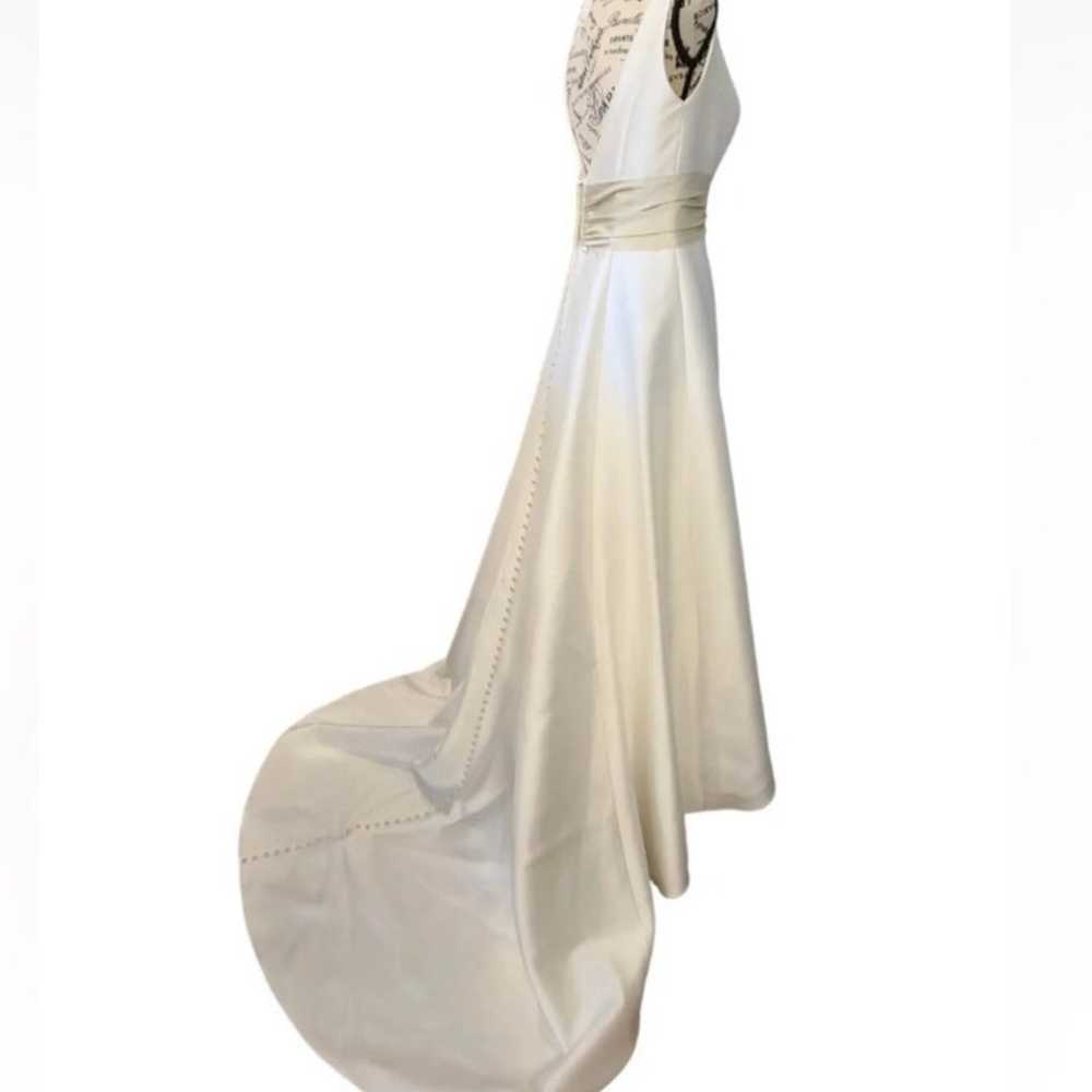 Casablanca Bridal Wedding dress, Ivory/beige V Fr… - image 2