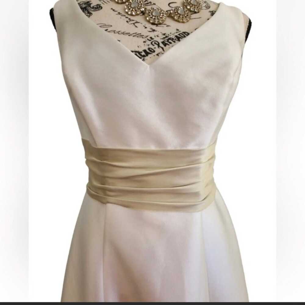 Casablanca Bridal Wedding dress, Ivory/beige V Fr… - image 4