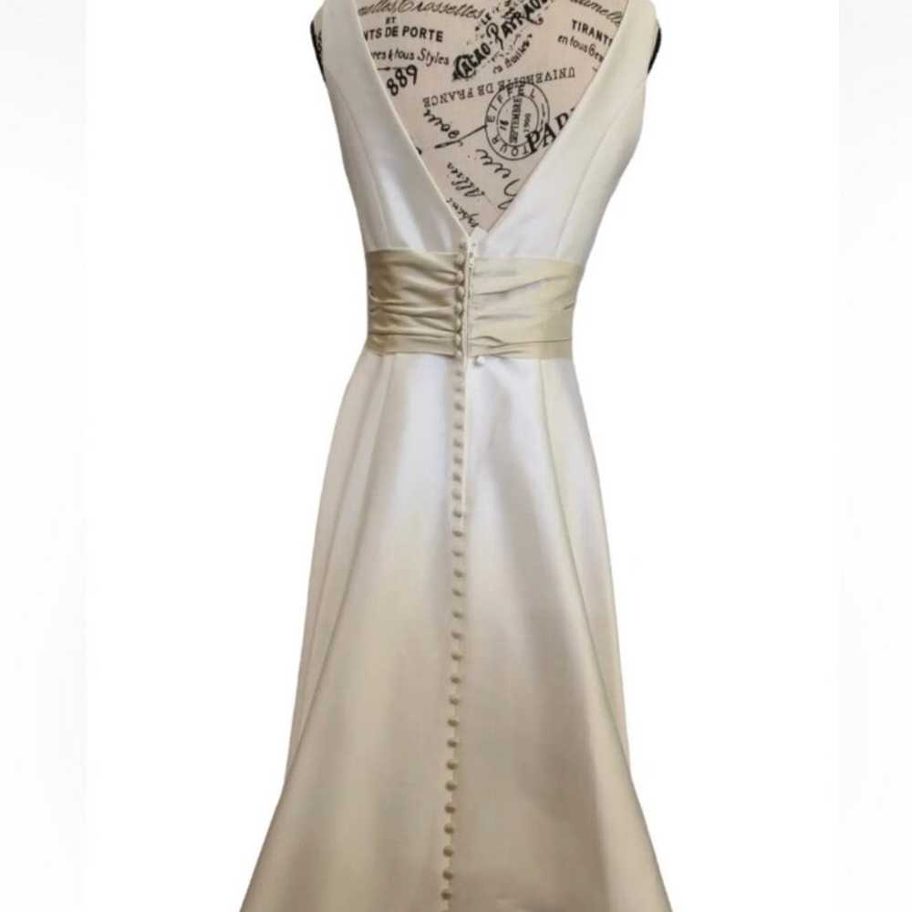 Casablanca Bridal Wedding dress, Ivory/beige V Fr… - image 6