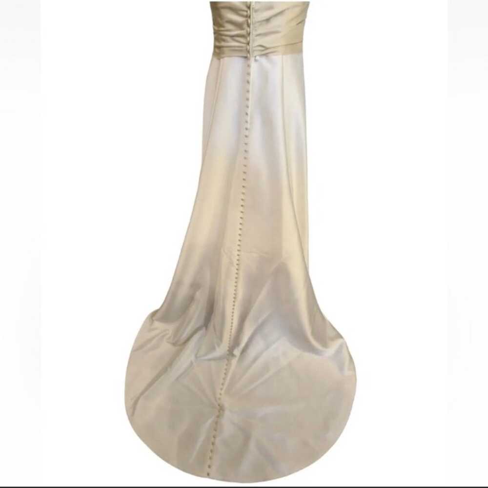 Casablanca Bridal Wedding dress, Ivory/beige V Fr… - image 7