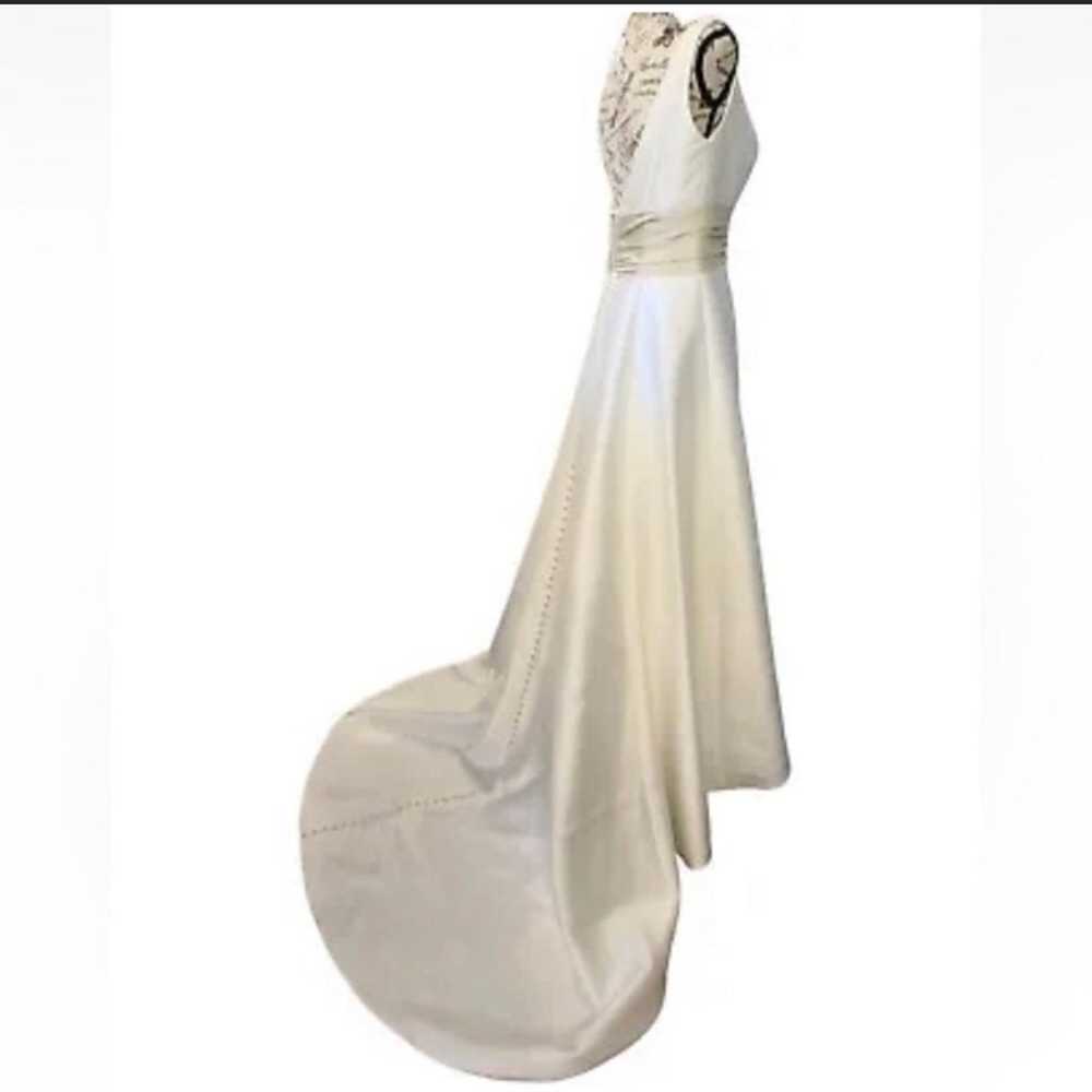 Casablanca Bridal Wedding dress, Ivory/beige V Fr… - image 8