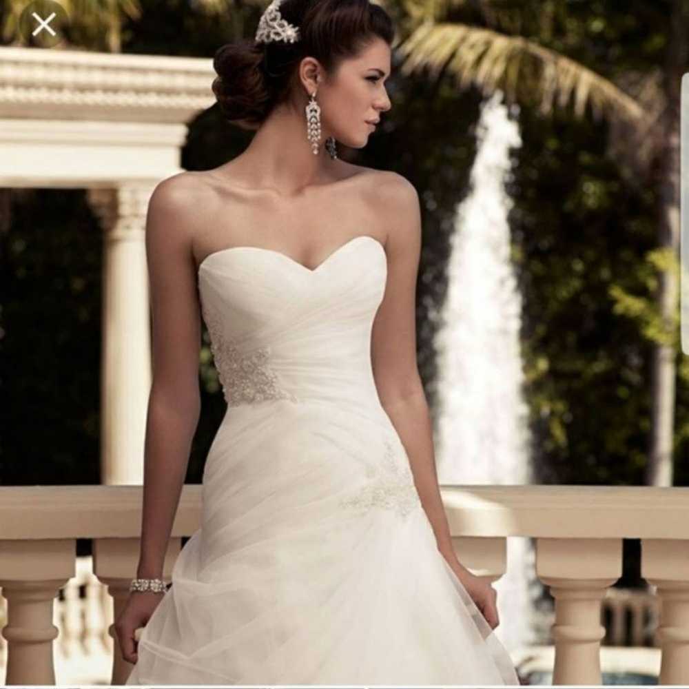 Casablanca Bridal Fit Flare Wedding Gown - image 3