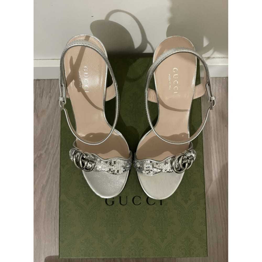 Gucci Marmont glitter heels - image 4