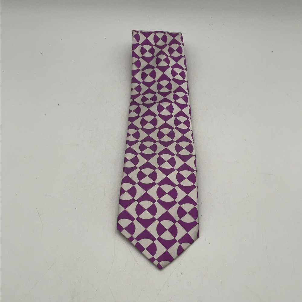 Ted Baker NWT Mens Purple Silk Geometric Adjustab… - image 1