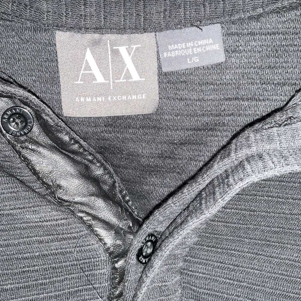 Armani Exchange Mens Black Knitted Spread Collar … - image 4