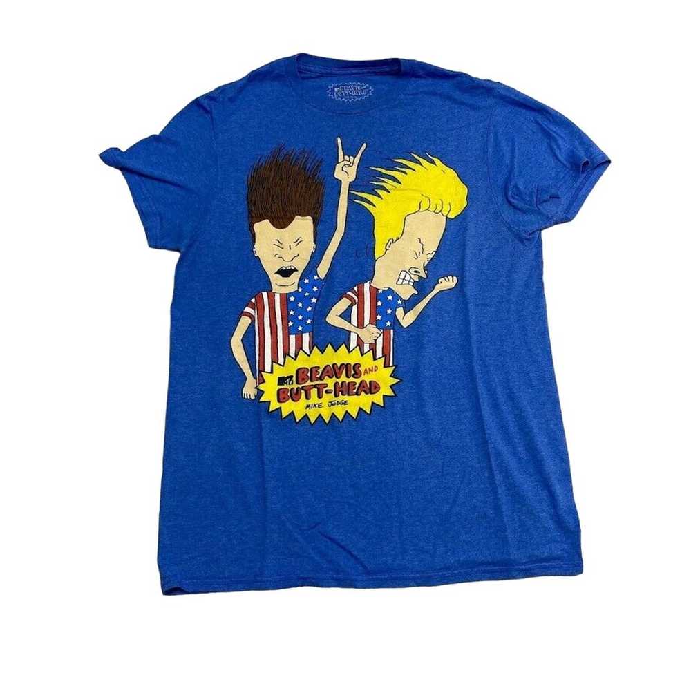 Beavis and Butt-Head Graphic Tee Thrifted Vintage… - image 1