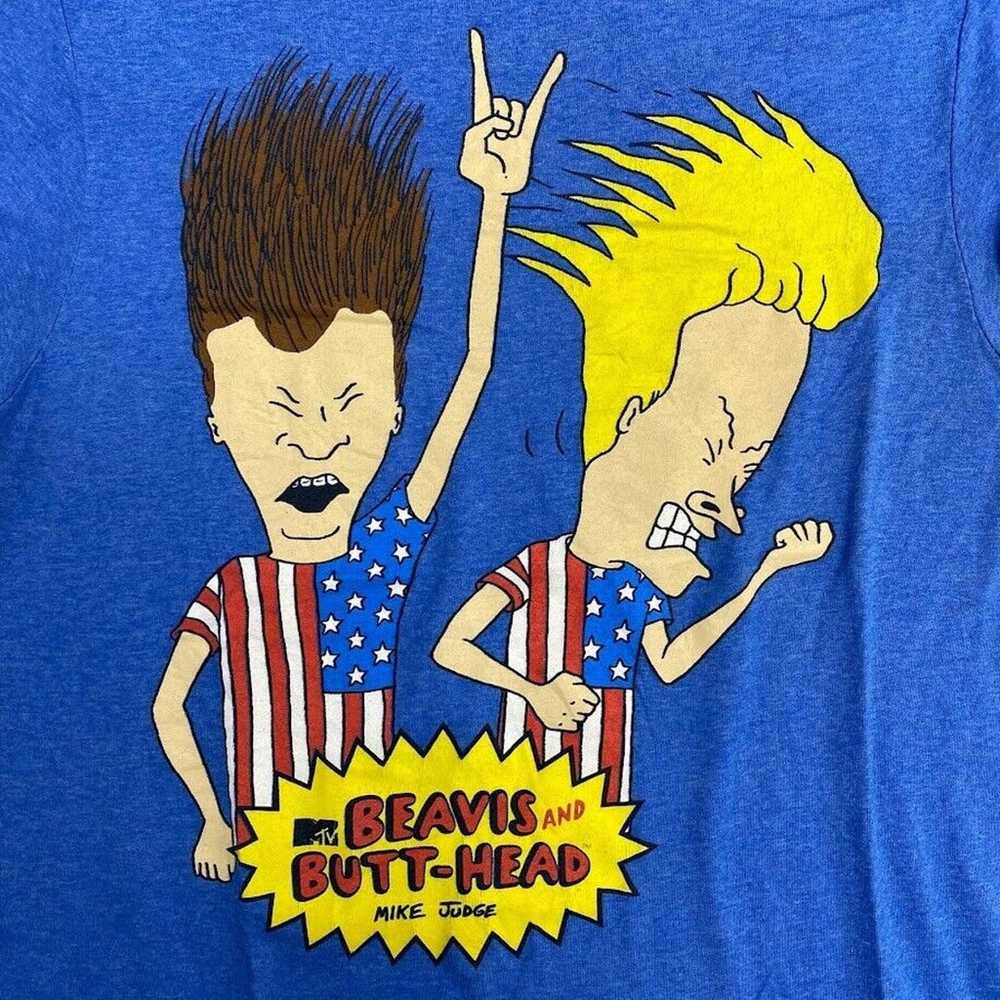 Beavis and Butt-Head Graphic Tee Thrifted Vintage… - image 4