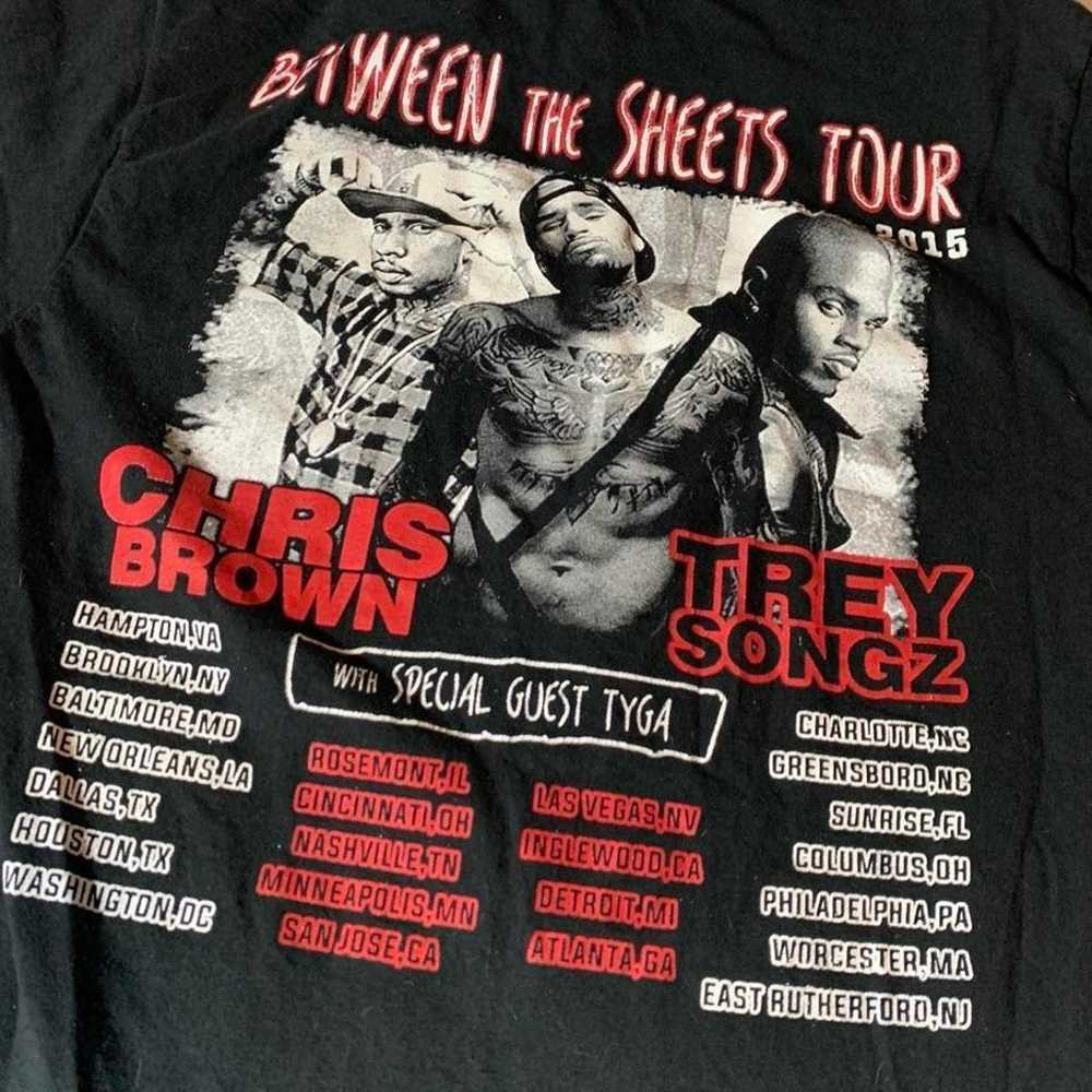 Chris Brown and Trey Songs 2015 Tour Tee shirt - image 3