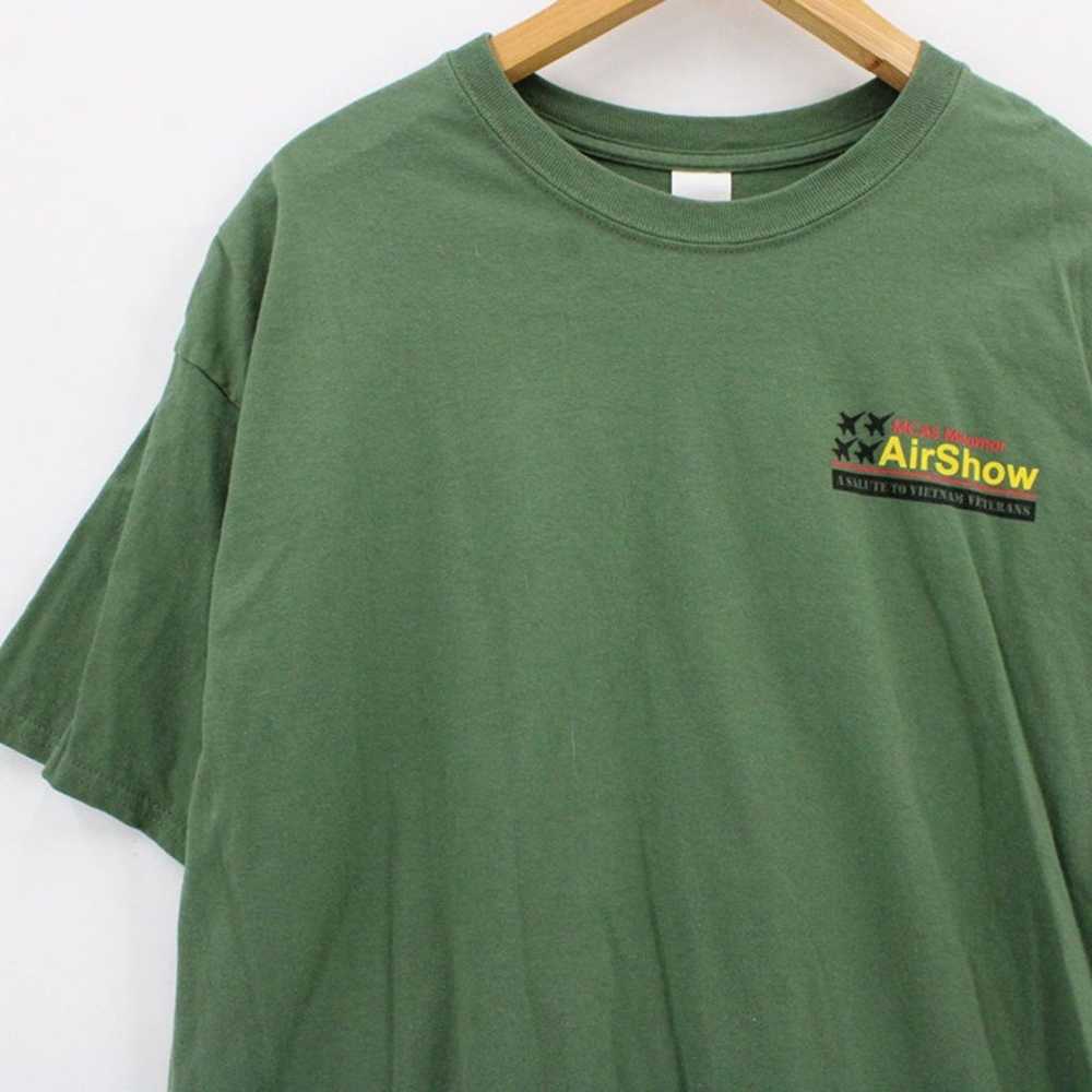 Vintage Gildan Shirt Mens Green San Diego MCAS Ai… - image 4
