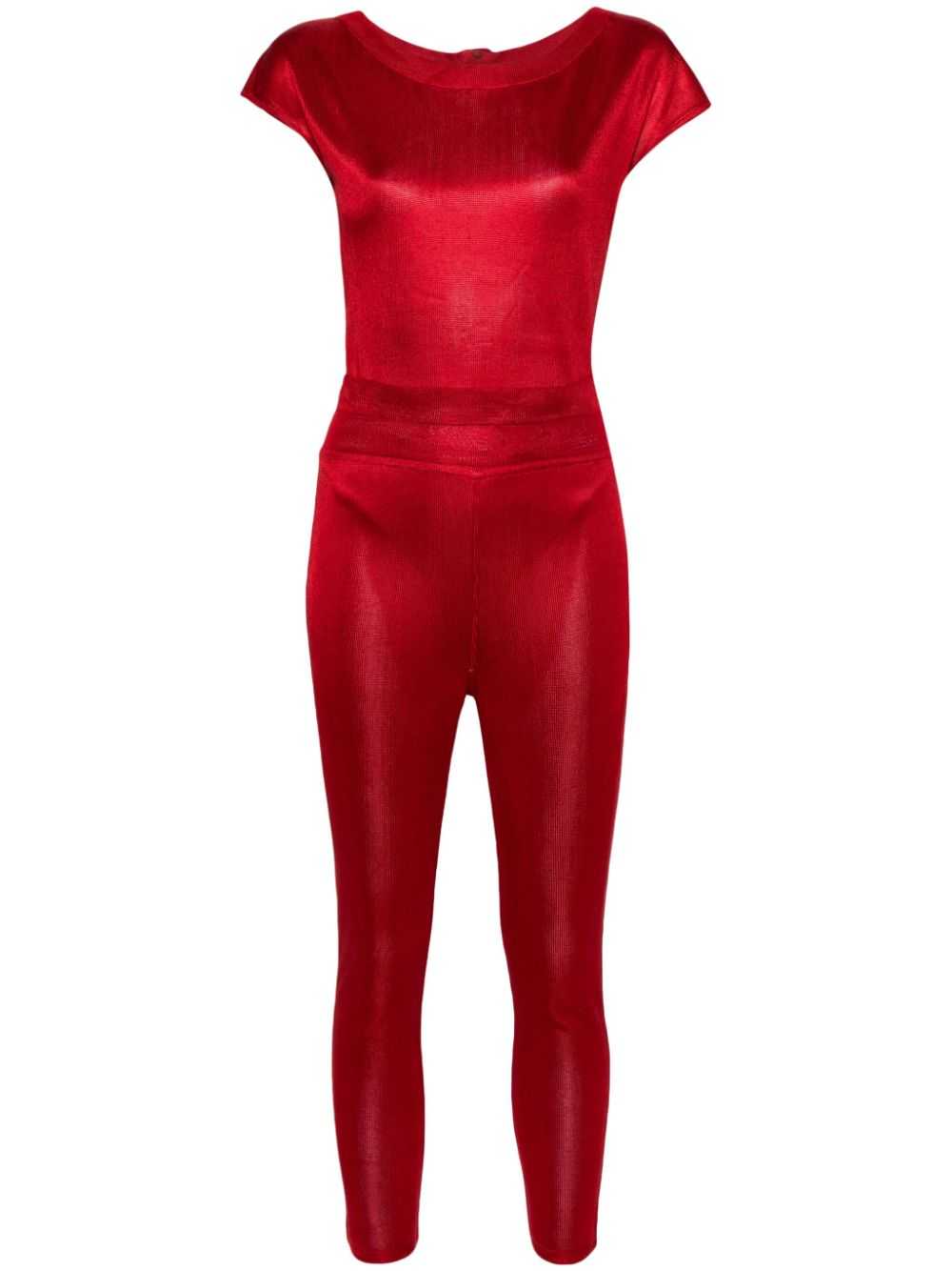 Alaïa Pre-Owned metallic-effect knitted suit - Red - image 1