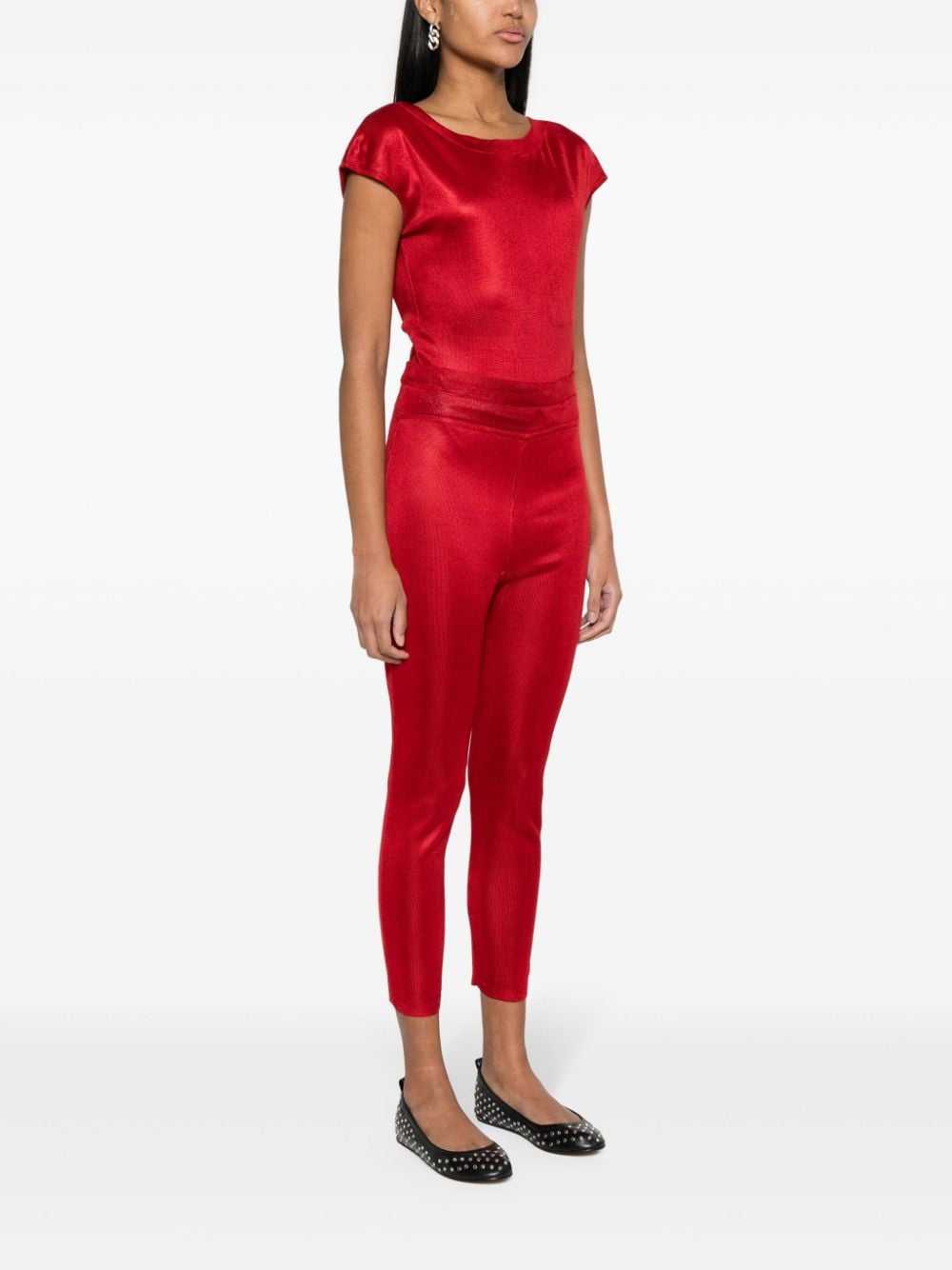 Alaïa Pre-Owned metallic-effect knitted suit - Red - image 3