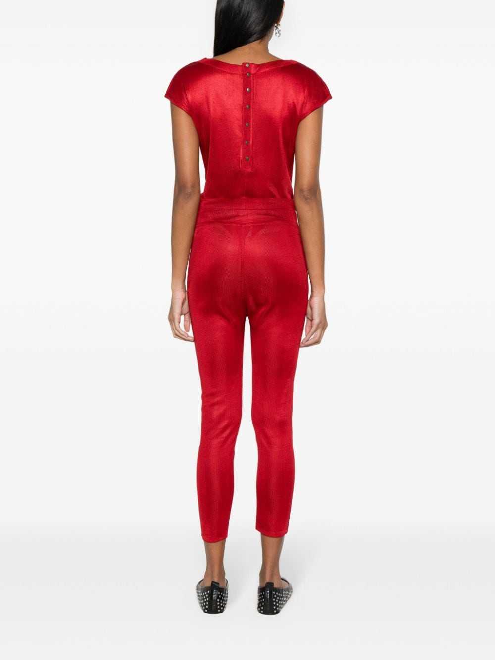 Alaïa Pre-Owned metallic-effect knitted suit - Red - image 4