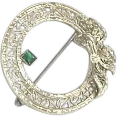 Vintage Krementz Filigree Pin/Brooch - image 1