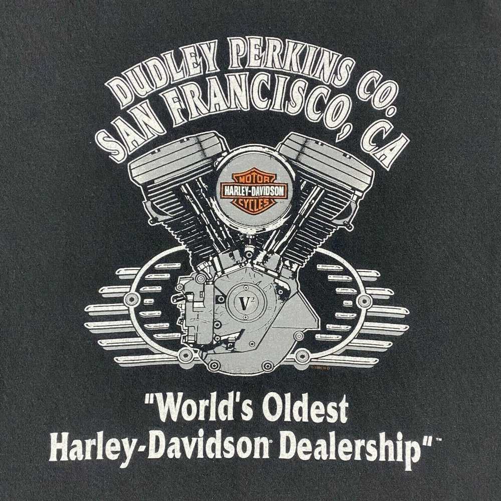 Vintage 1995 Harley Davidson V2 Single Stitch Shi… - image 5