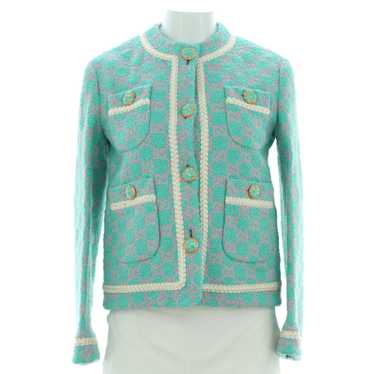 GUCCI Women's Four Pocket Collarless Jacket GG Tw… - image 1