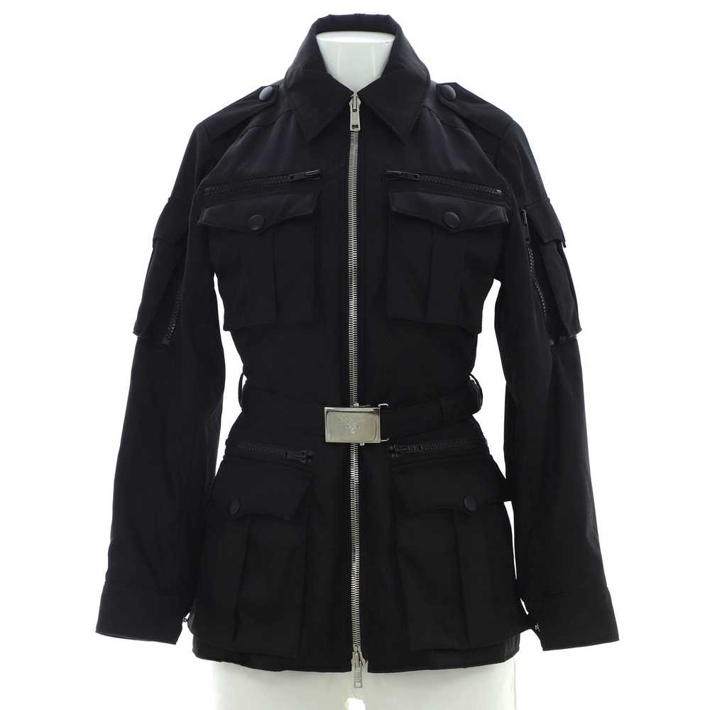 PRADA Women's Military Belted Zip Jacket Nylon - image 1