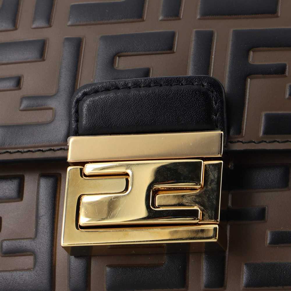 FENDI Kan U Shoulder Bag Zucca Embossed Leather S… - image 6