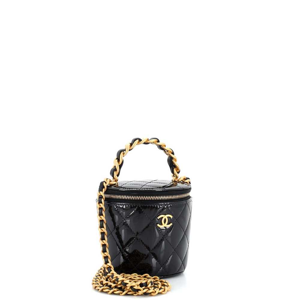 CHANEL Woven Chain Top Handle Vanity Bucket Bag Q… - image 2