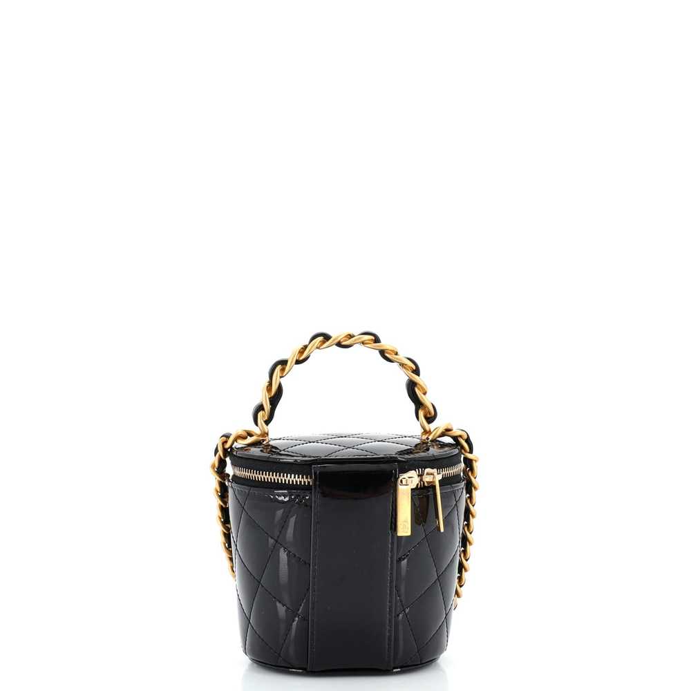 CHANEL Woven Chain Top Handle Vanity Bucket Bag Q… - image 3