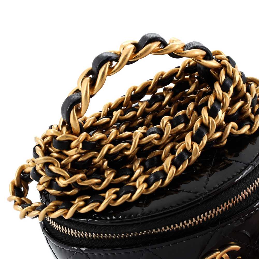 CHANEL Woven Chain Top Handle Vanity Bucket Bag Q… - image 7