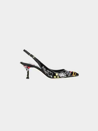 Dolce and Gabbana 2017 Graffiti Slingback Heels