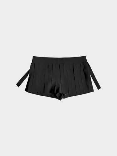 Moschino Cheap and Chic 1990s Black Fringed Shorts