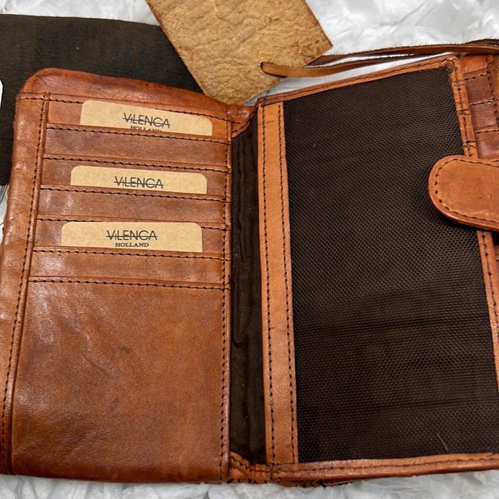 VILENCA HOLLAND Genuine Leather  Woven Wallet Clu… - image 6