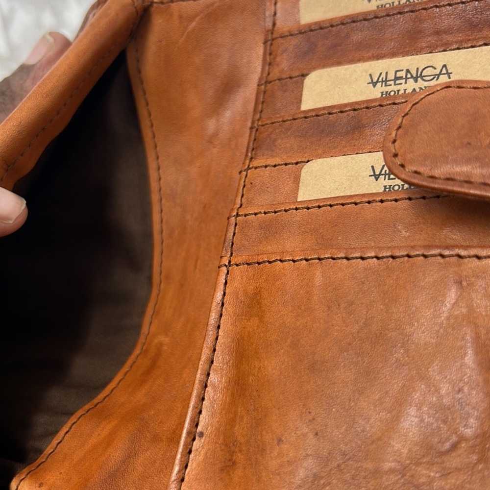VILENCA HOLLAND Genuine Leather  Woven Wallet Clu… - image 9