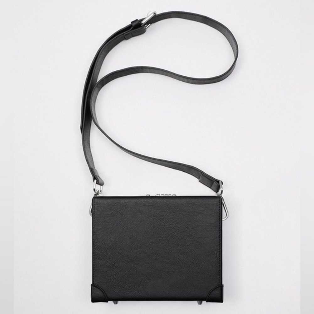 NWOT. Zara Black Rigid Crossbody Box Bag. - image 1