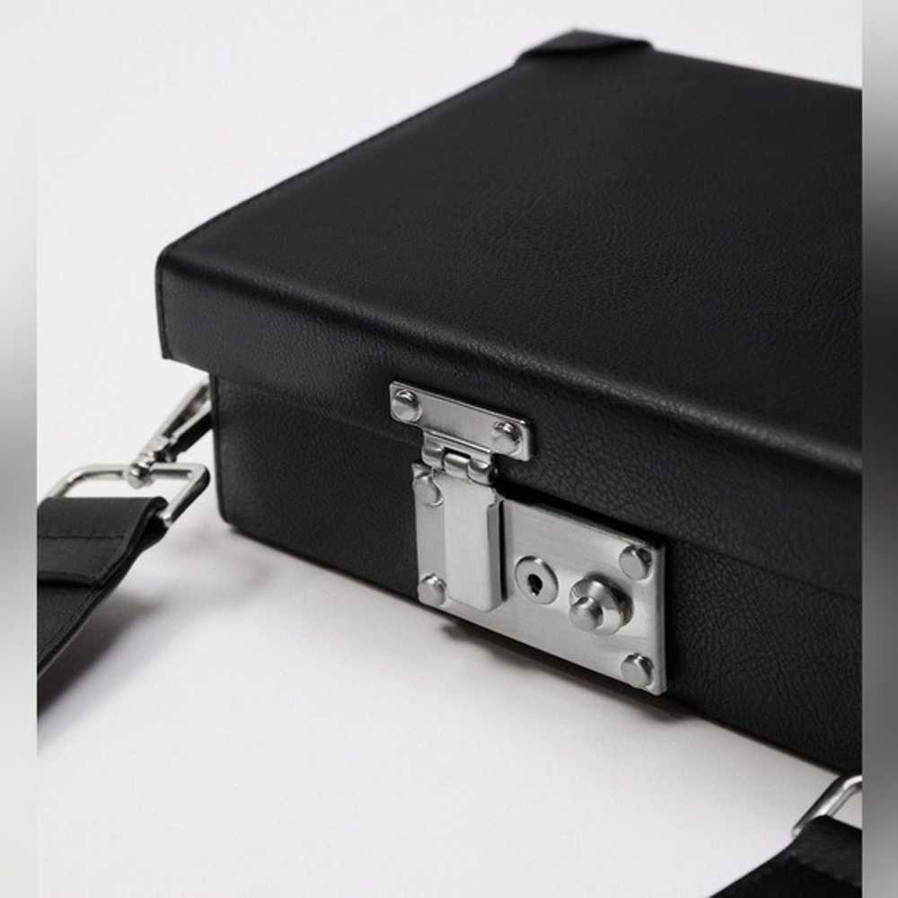NWOT. Zara Black Rigid Crossbody Box Bag. - image 3