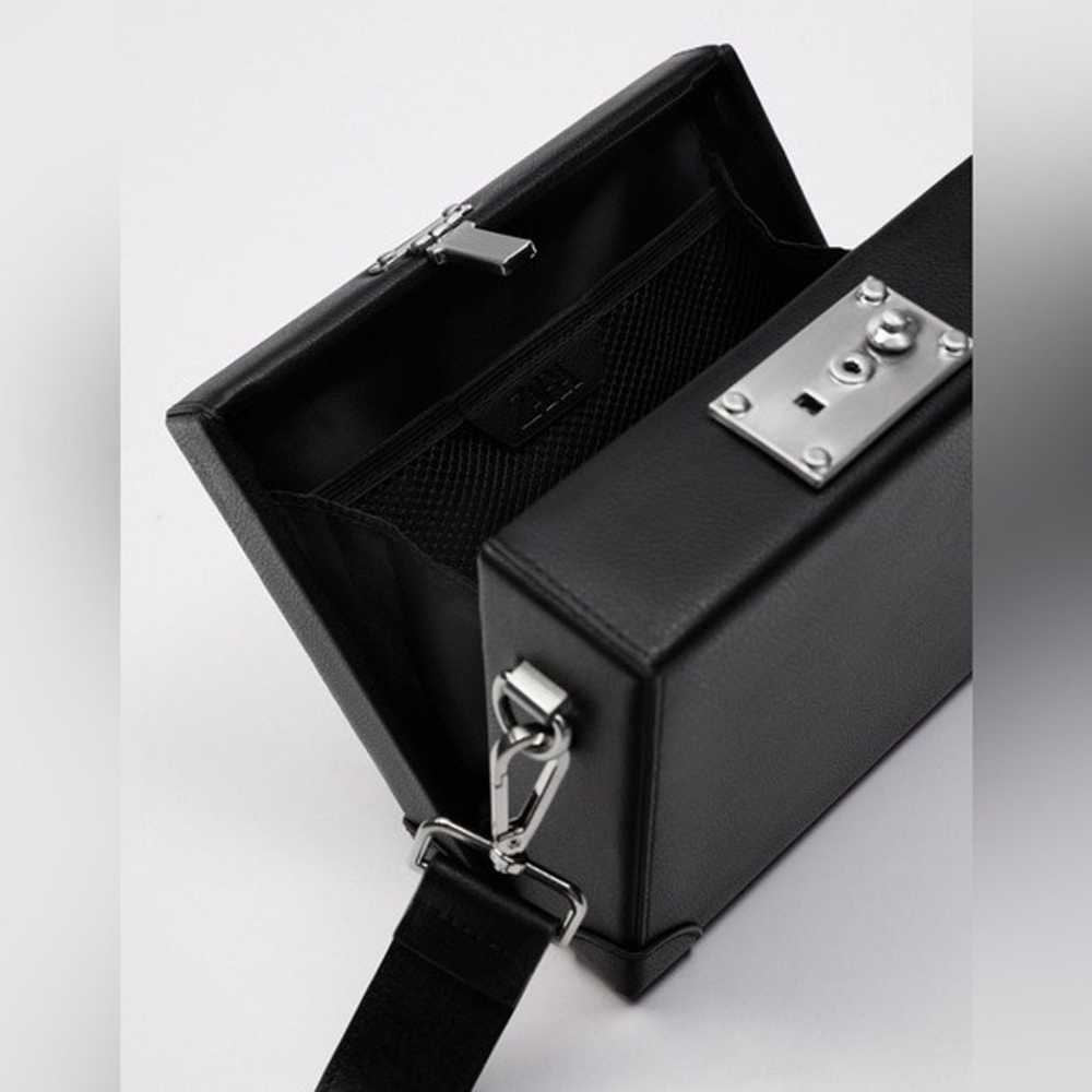NWOT. Zara Black Rigid Crossbody Box Bag. - image 4