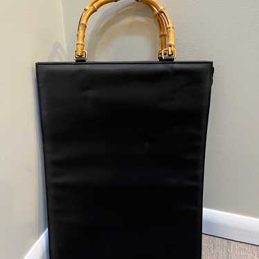 Bloomingdale’s Shopper Tote with Bamboo Handles - image 1