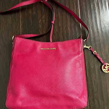 Michael Kors Raspberry PINK Crossbody Bag w/Match… - image 1