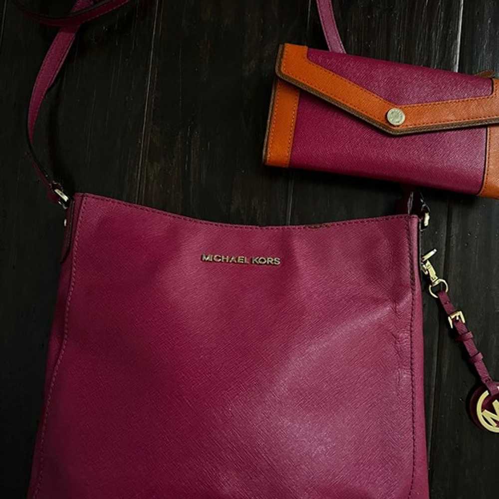 Michael Kors Raspberry PINK Crossbody Bag w/Match… - image 2