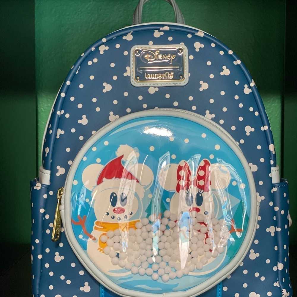Loungefly Mickey and Minnie Christmas Snow Globe … - image 6