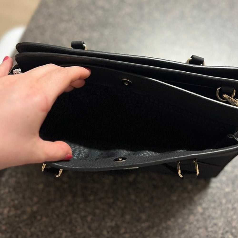 Kate Spade black leather shoulder bag with leathe… - image 3