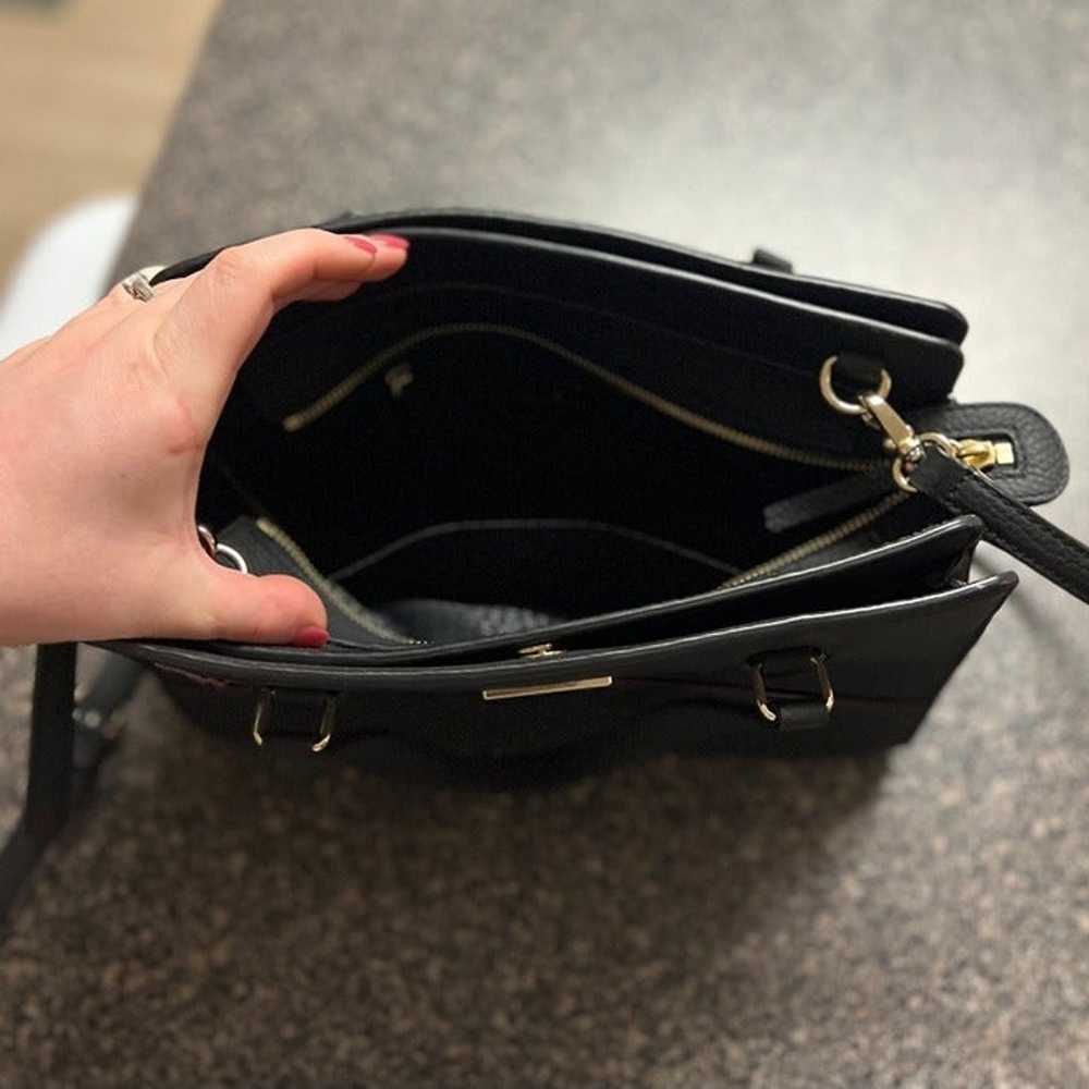 Kate Spade black leather shoulder bag with leathe… - image 5