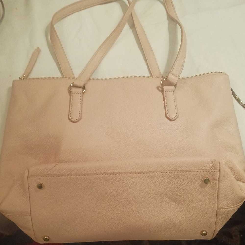 Kate Spade New York Beige Refined Pink Leather To… - image 2