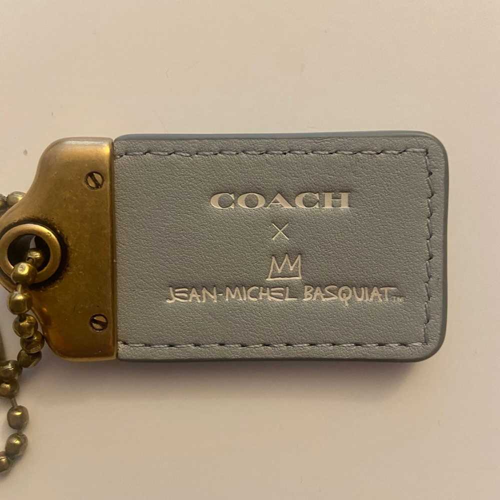 COACH X Jean Michel Basquiat Grey Leather Hangtag - image 2