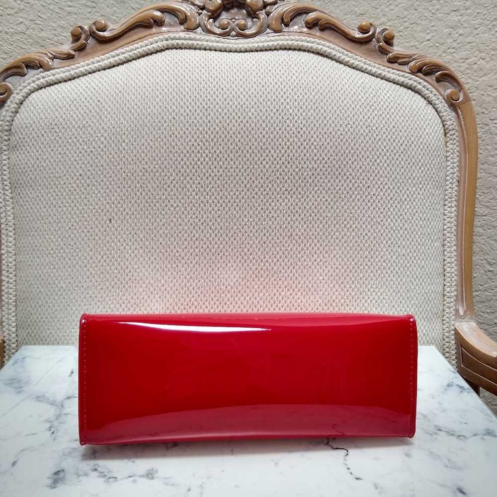 New Red YSL Beaute Patent Cosmetic Makeup Bag Clu… - image 6
