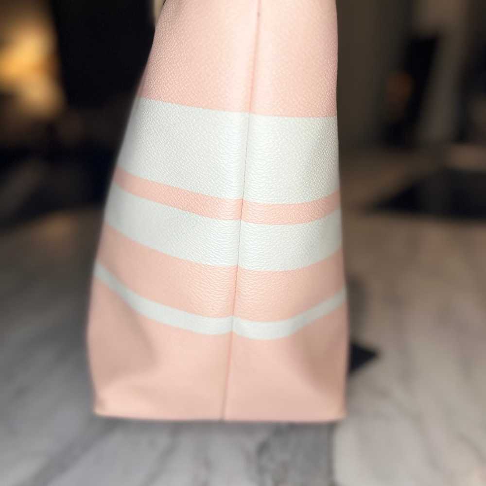Kate Spade Pink and White Striped Tote - image 3