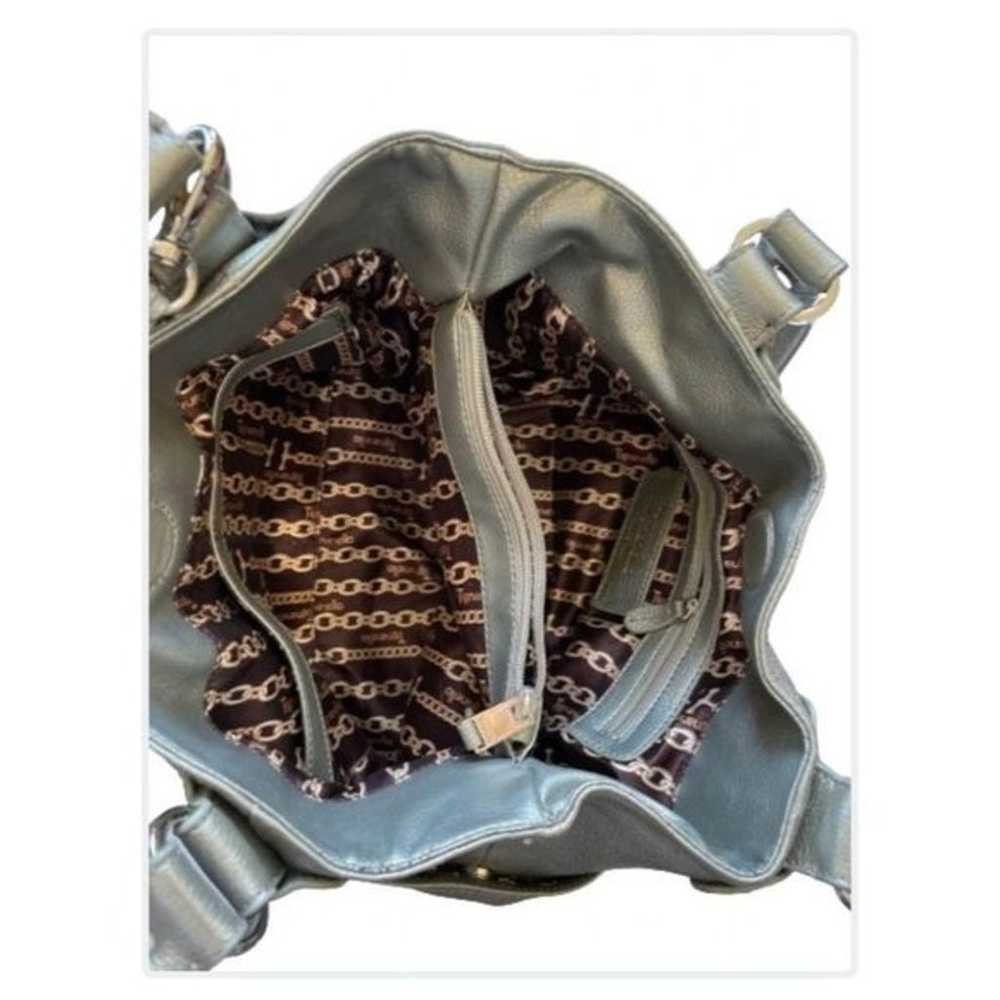 Tignanello Silver Metallic Leather Handbag - image 3