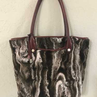 b makowsky purse faux fur