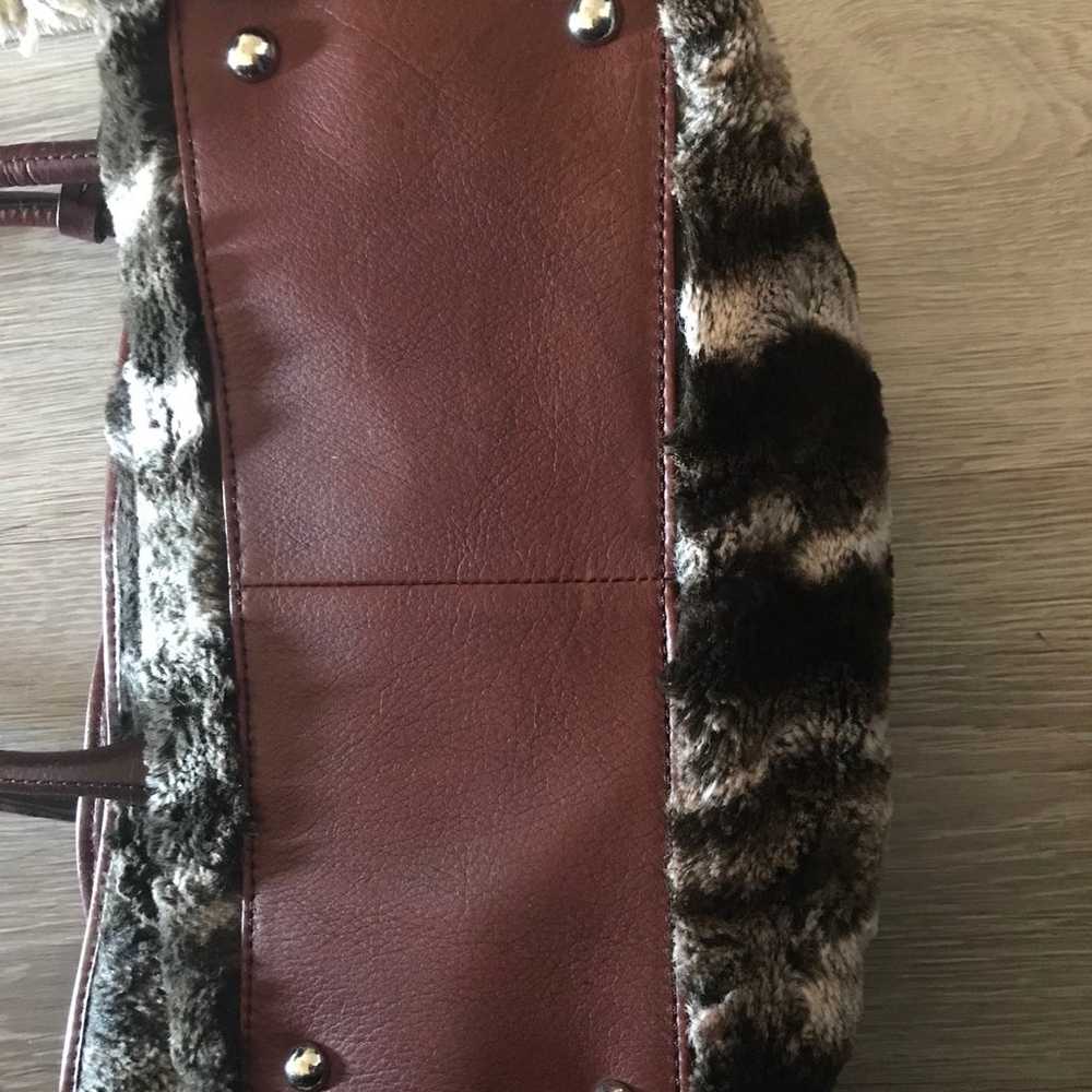 b makowsky purse faux fur - image 4