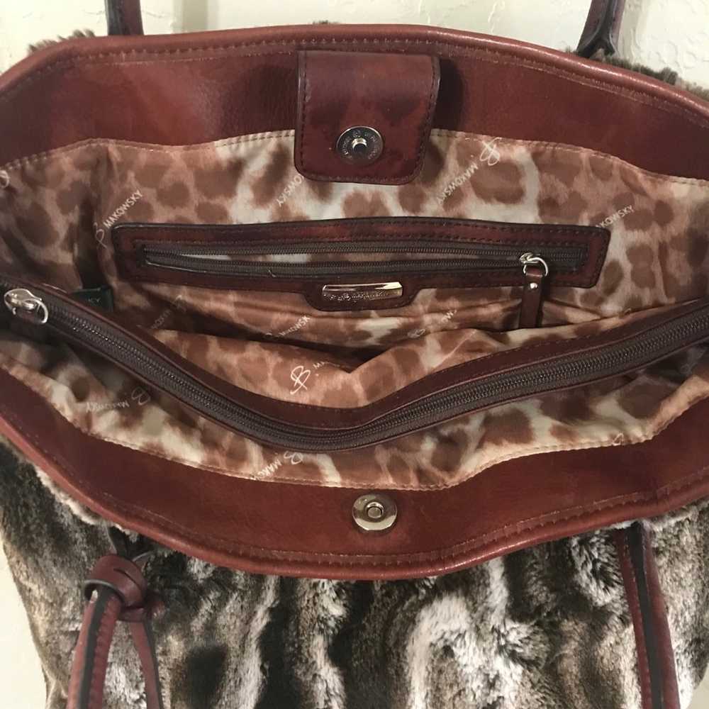b makowsky purse faux fur - image 7